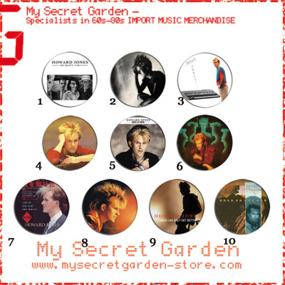 Howard Jones - Human's Lib, Dream Into Action Album Pinback Button Badge Set ( or Hair Ties / 4.4 cm Badge / Magnet / Keychain Set )